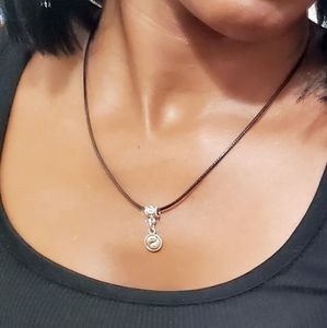 String Yin and Yang Necklace
